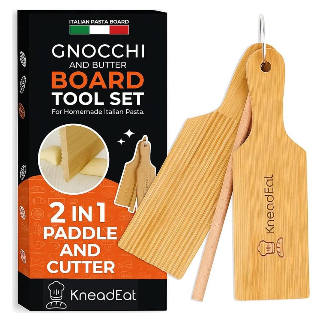 Juego de Tabla para Gnocchi KneadEat - 2 Tablas y Rodillo