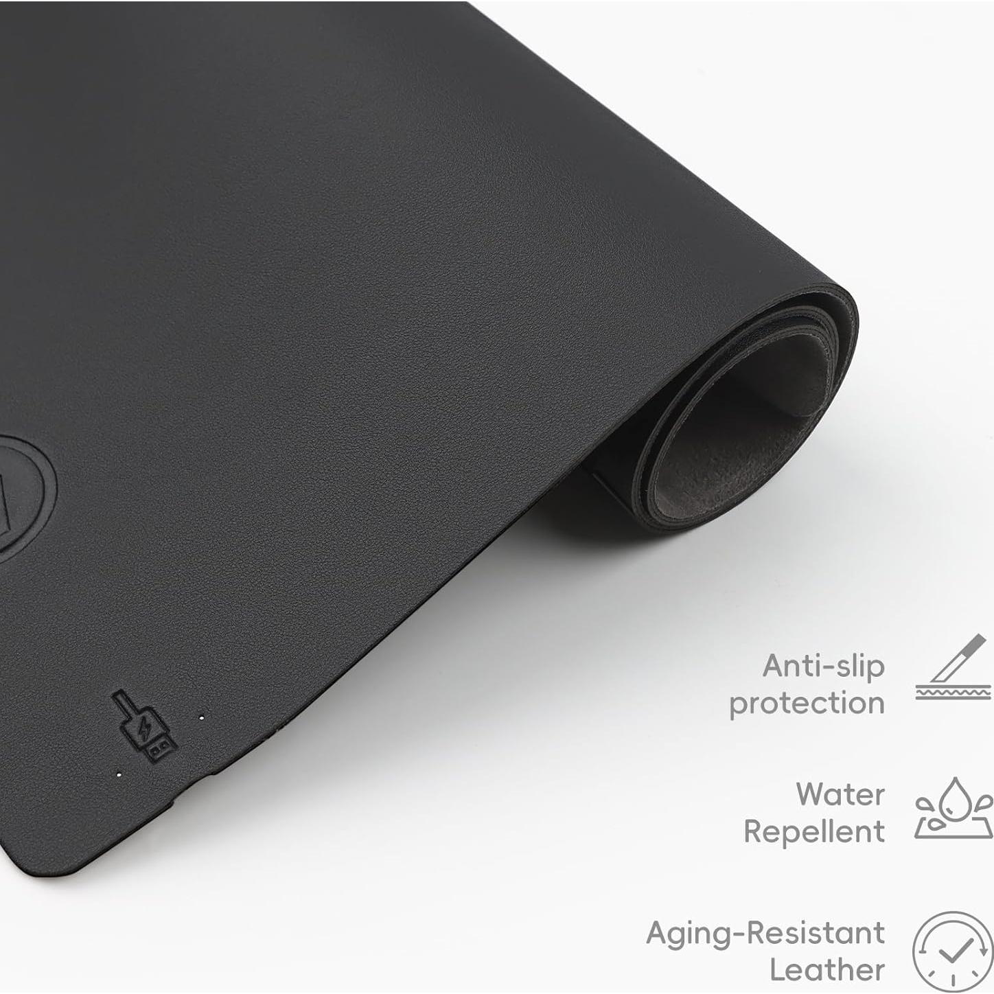 Alfombrilla de Mouse Qidngknd con Carga Inalámbrica 15W Negra