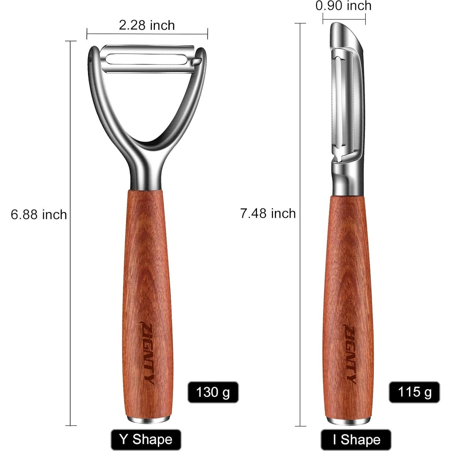 Pelador de Verduras ZIGNTY ZT-A Acero Inoxidable Ergonómico