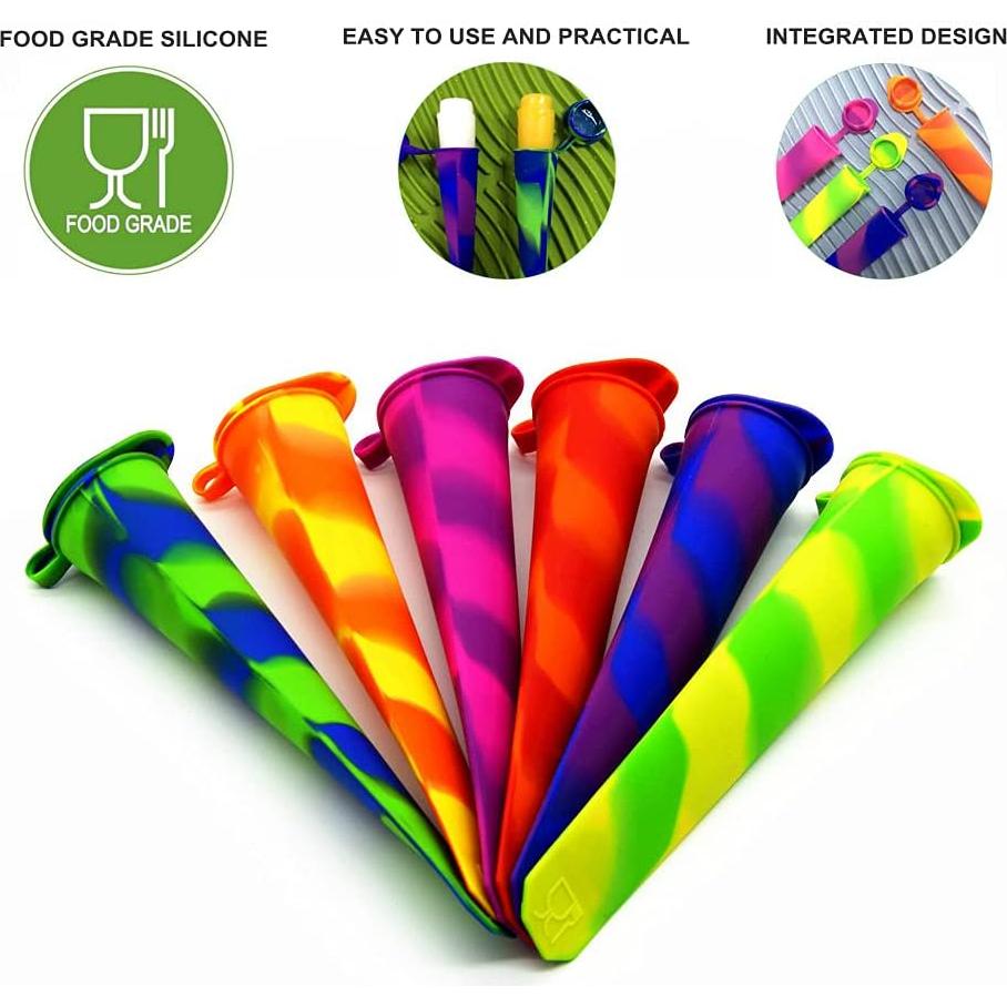 Moldes de Paletas de Silicona Helpcook - 6 Piezas 100ml