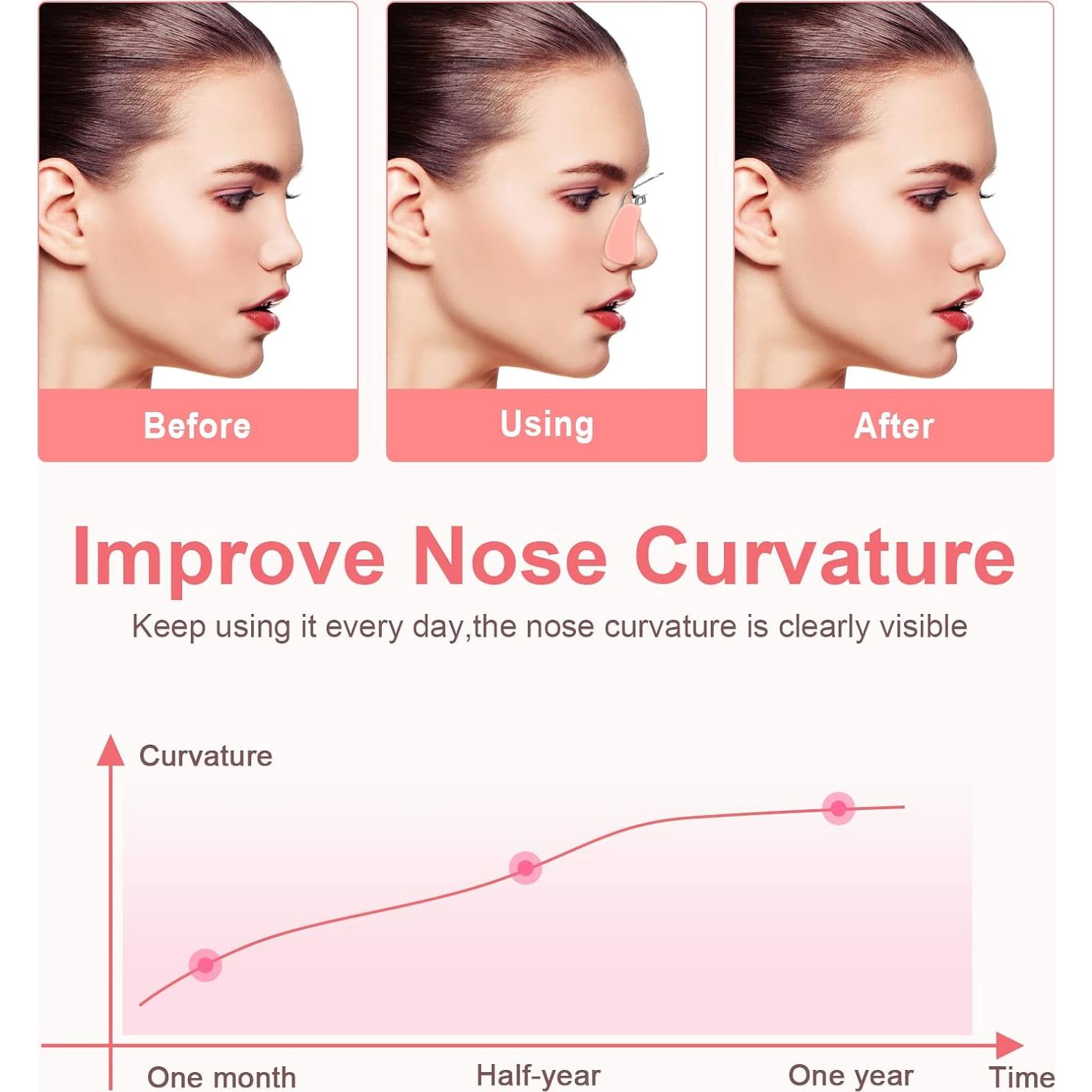 Clip reductor de nariz FERNIDA de silicona y acero 8.5x5.5cm