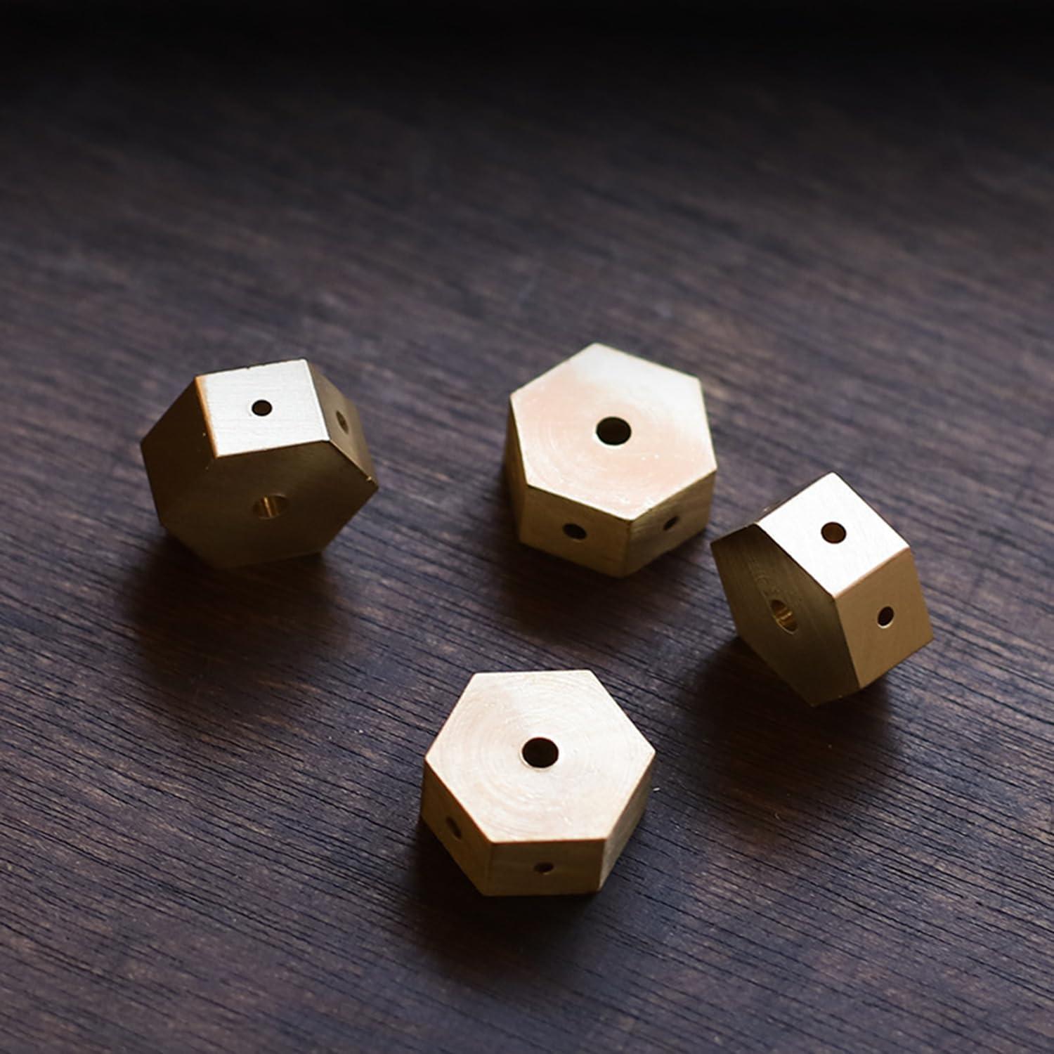 Soporte de Incienso Hexagonal CHENSHUO de Latón - 3 Pcs