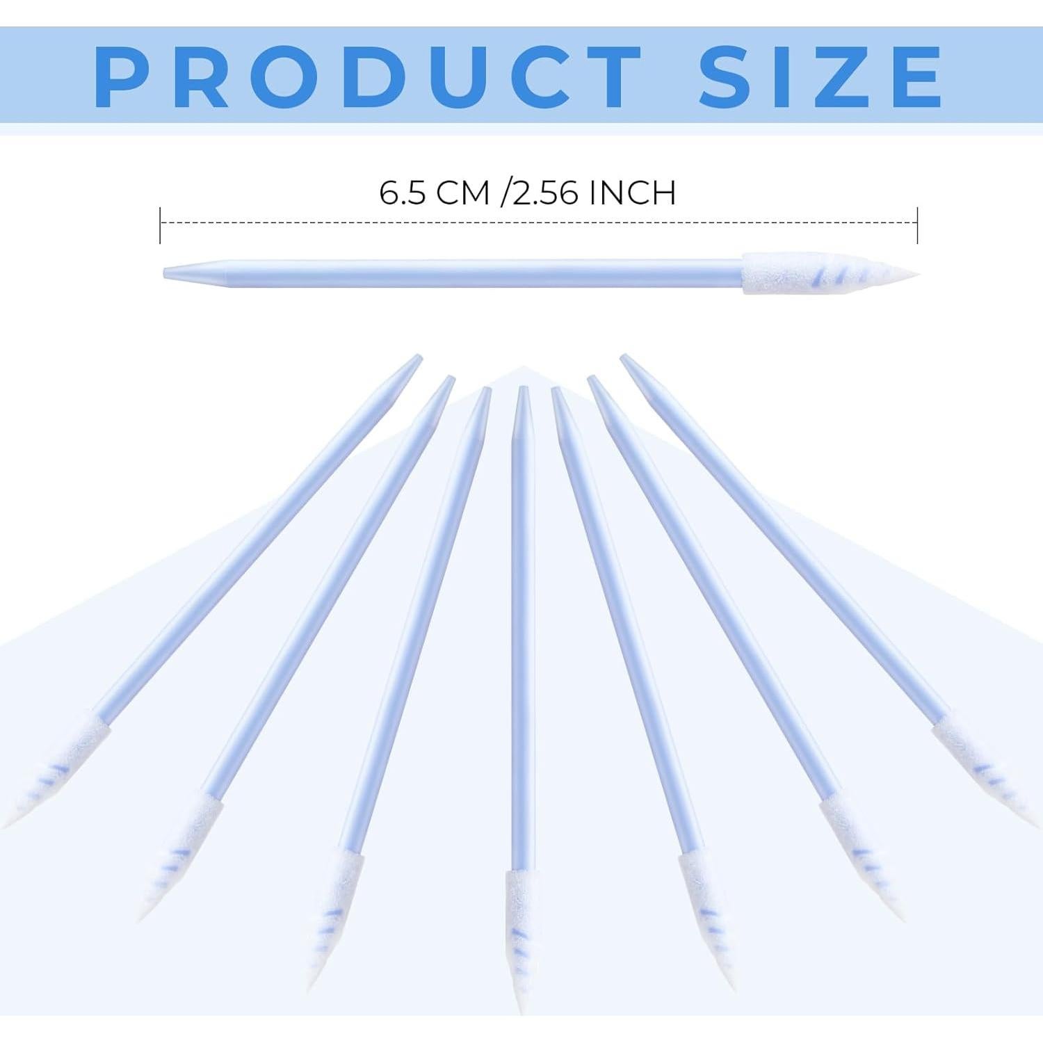 Chinco 200 Hisopos de Limpieza de Espuma 6.5 cm Azul