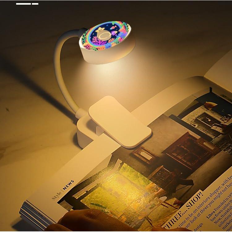 Paquete de 4 luces de lectura Darlur con clip y brillo ajustable