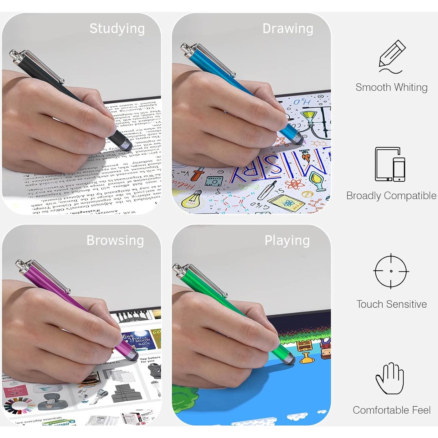 Bolígrafos Stylus Capacitivo AGREJO - Paquete de 10 Colores