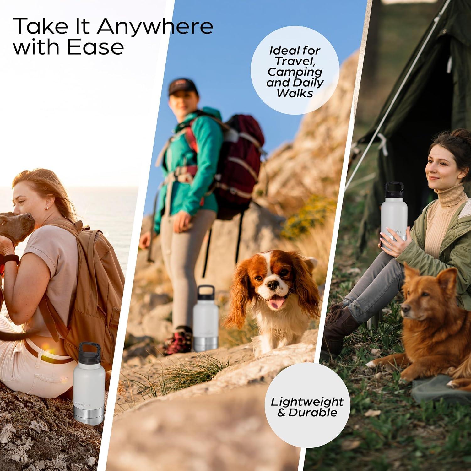 Botella de Agua Aislada para Perros CANYAS 32oz Acero Inoxidable