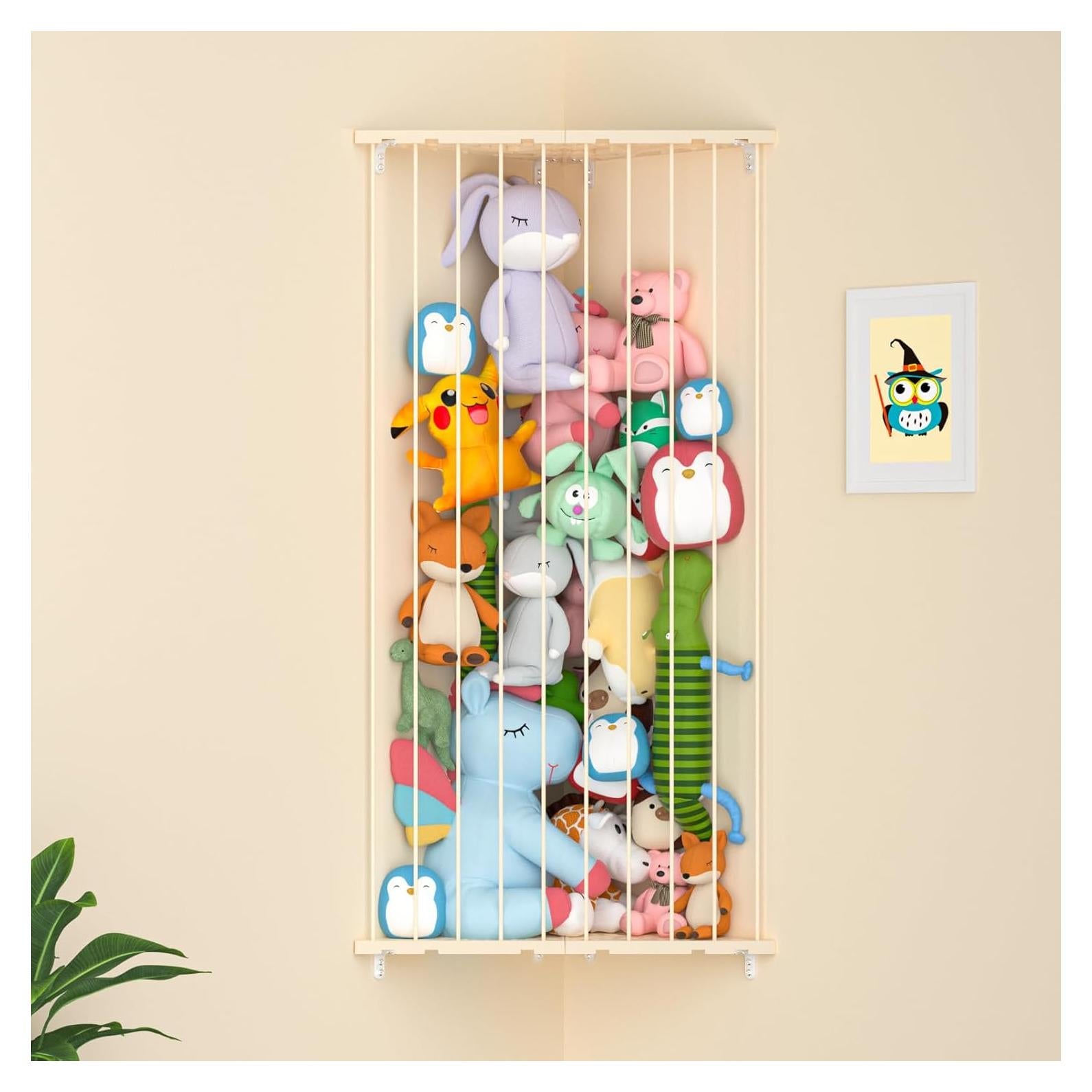 Organizador de Juguetes Befayoo Beige - Almacenamiento de Peluches Ajustable