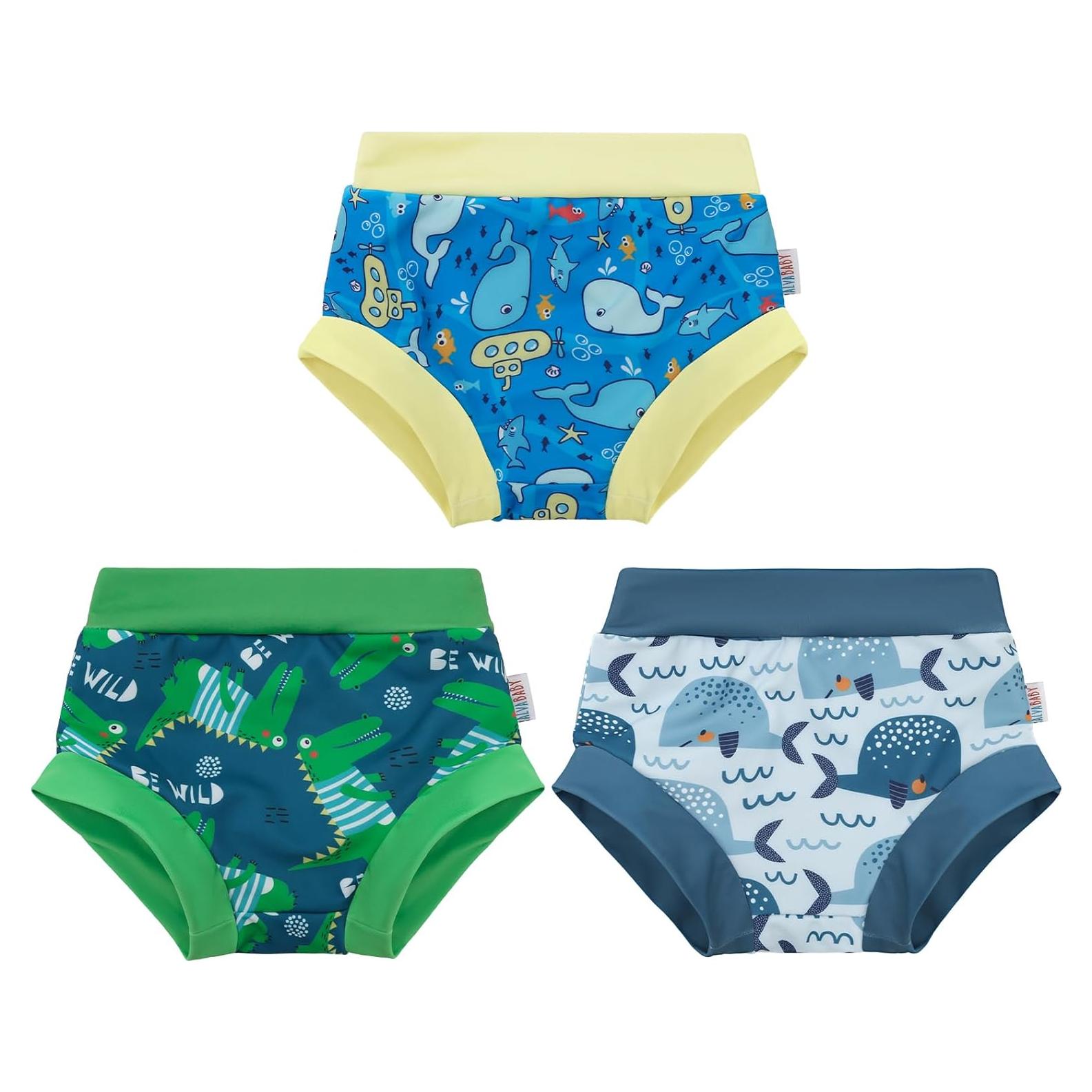 Pañales de Natación Reutilizables Alvababy 3 Piezas 2-3T