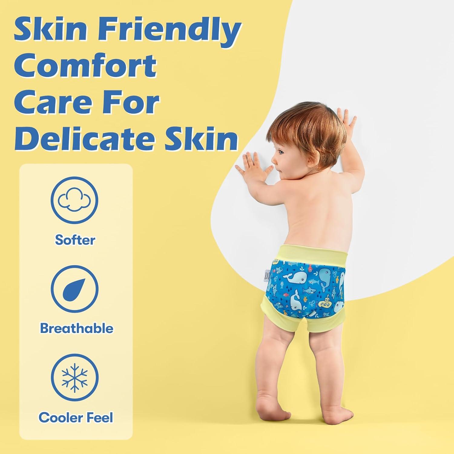 Pañales de Natación Reutilizables Alvababy 3 Piezas 2-3T