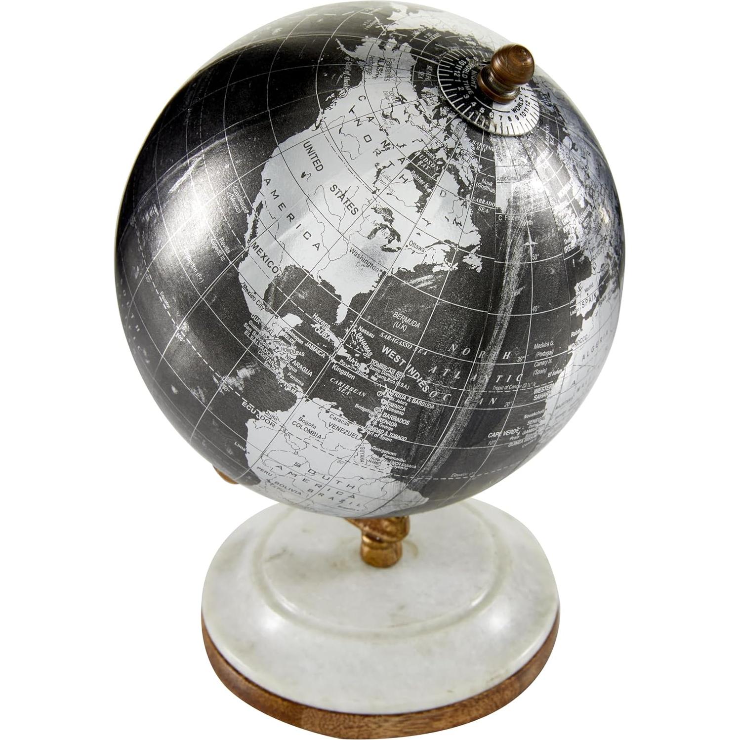 Globo Terráqueo Decorativo Deco 79 Negro 12.7 cm