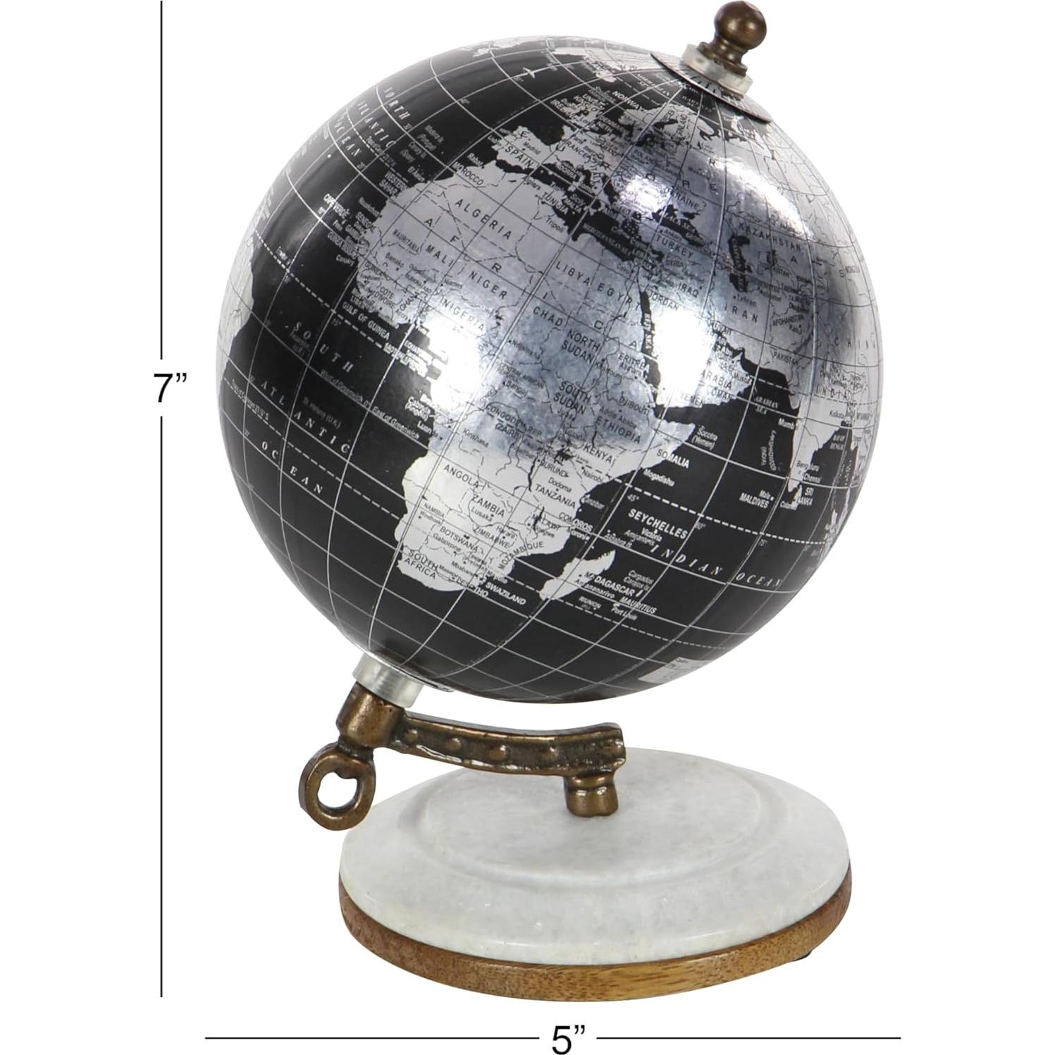 Globo Terráqueo Decorativo Deco 79 Negro 12.7 cm