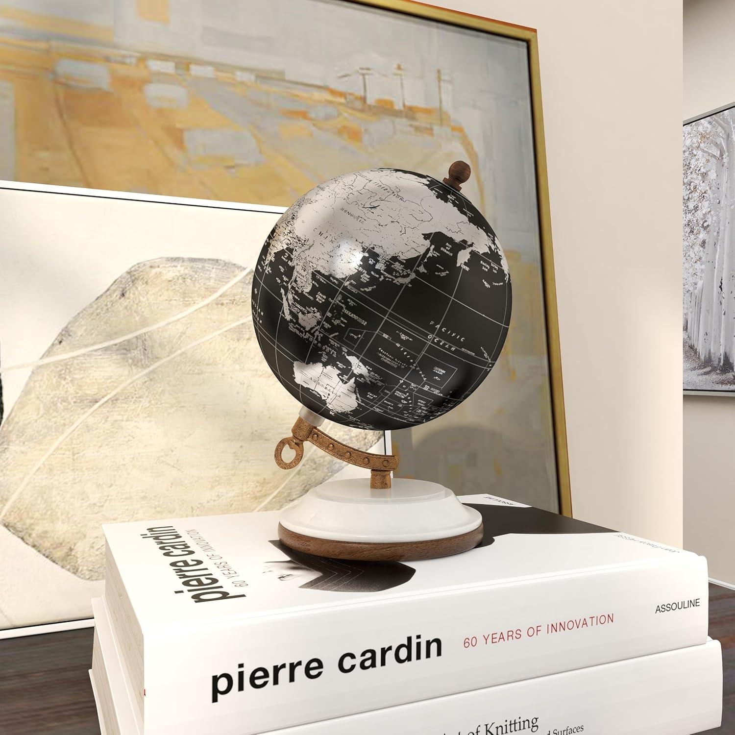 Globo Terráqueo Decorativo Deco 79 Negro 12.7 cm