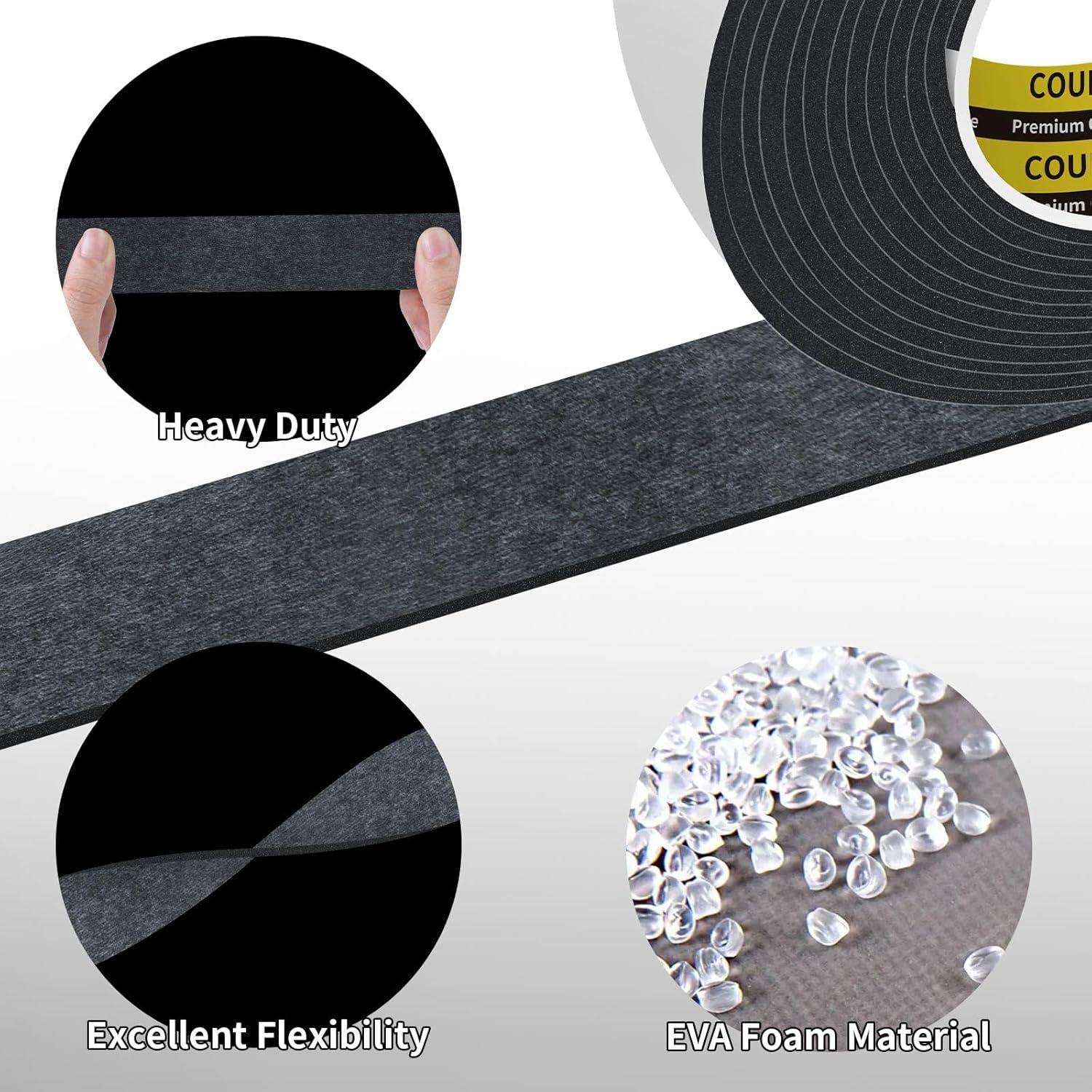 Cinta de Espuma Adhesiva COUMENO 2.49cm x 3.00m Negra