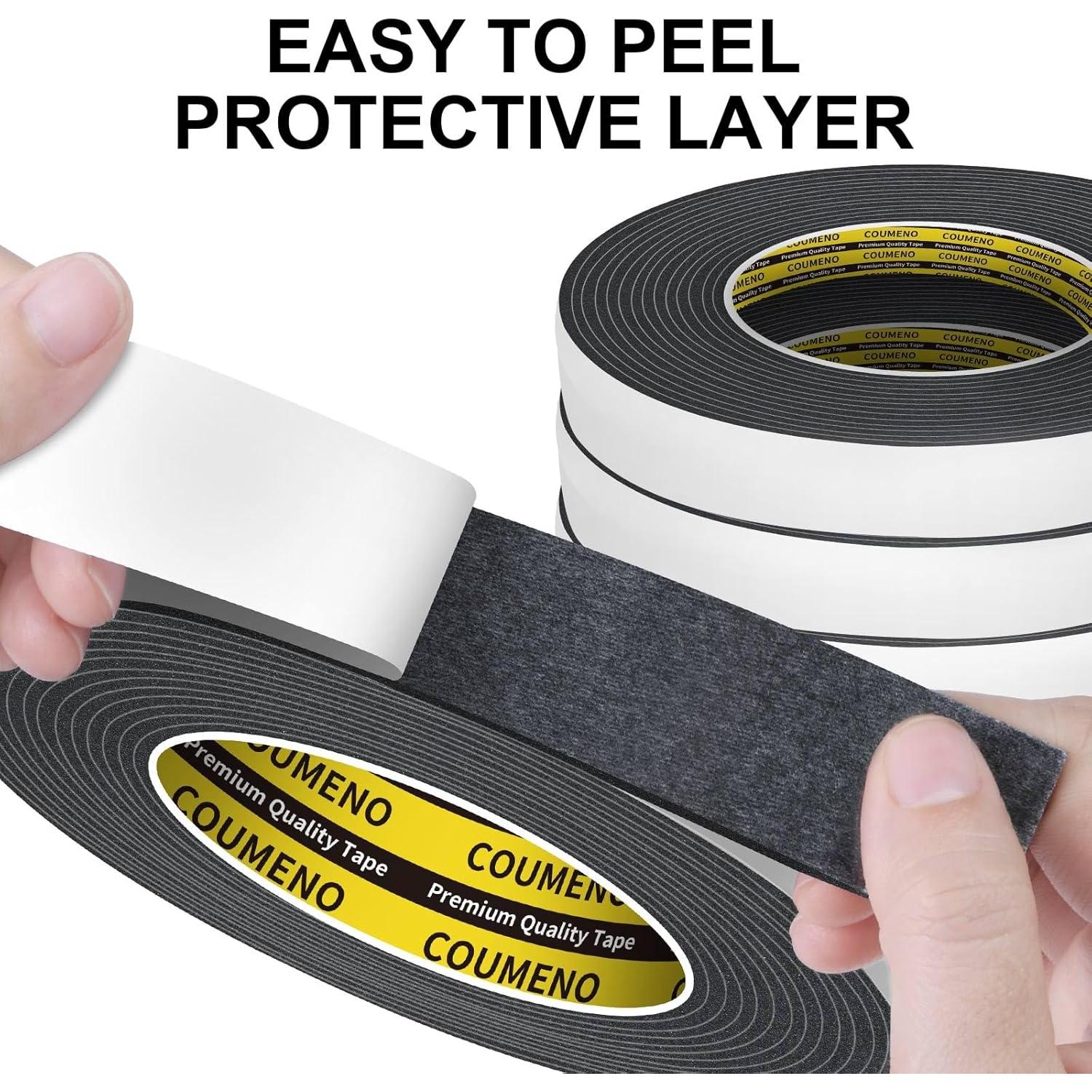 Cinta de Espuma Adhesiva COUMENO 2.49cm x 3.00m Negra
