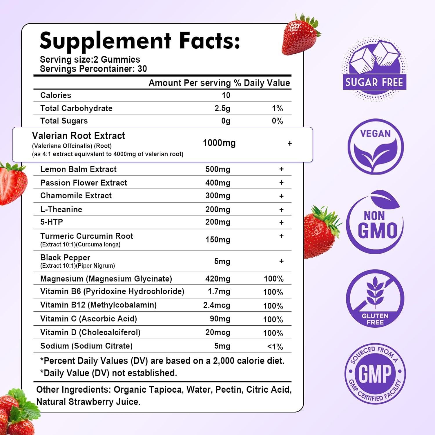 Gomitas de Raíz de Valeriana Sijigood 60 Unidades Sabor Fresa