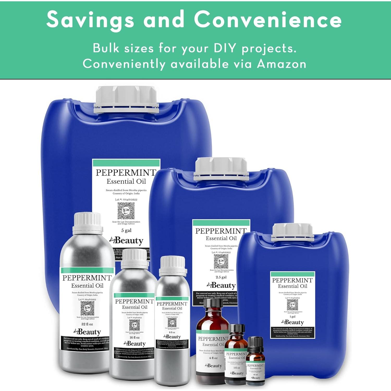 Aceite Esencial de Menta 100% Puro 236.6 ml DIYBeauty