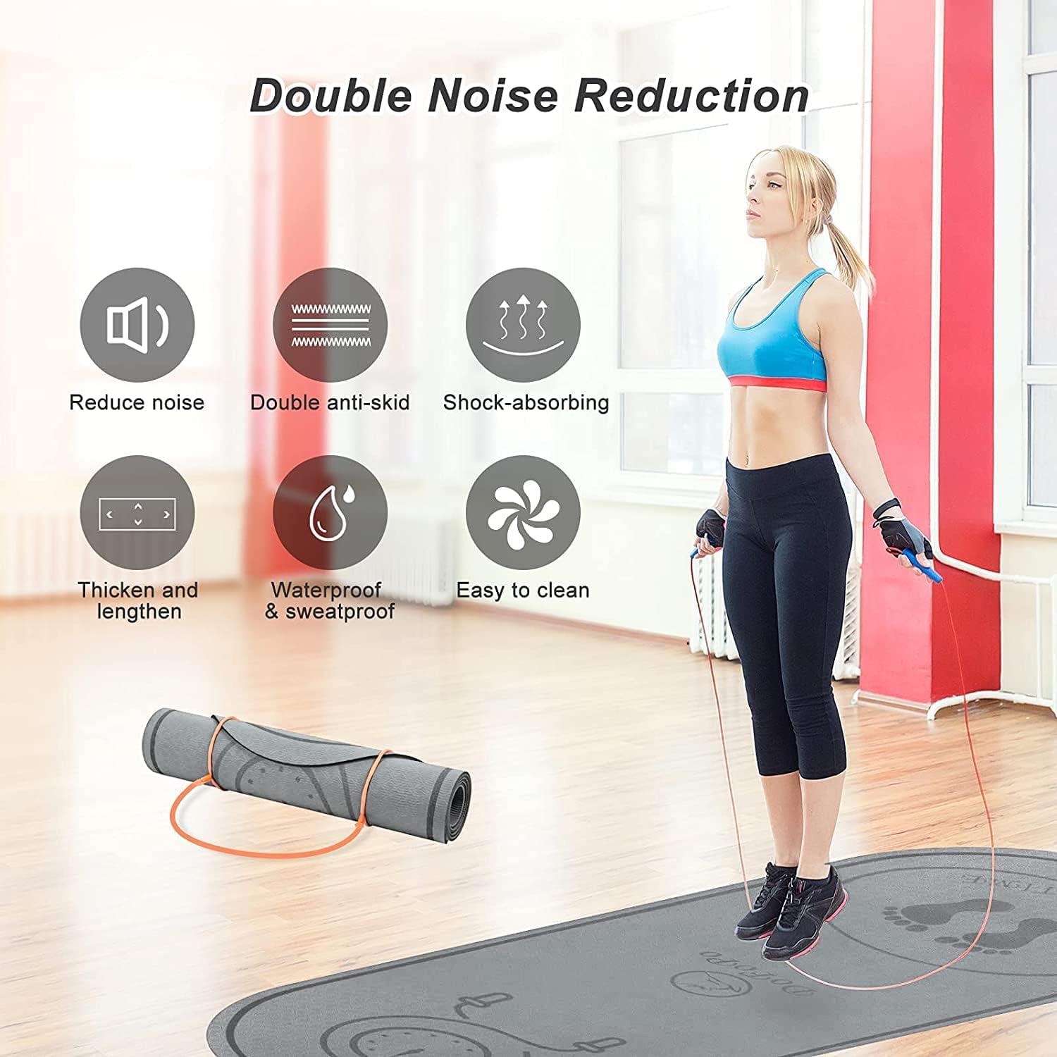 Alfombrilla Antideslizante Dofopo 160x60cm para Saltar Cuerda