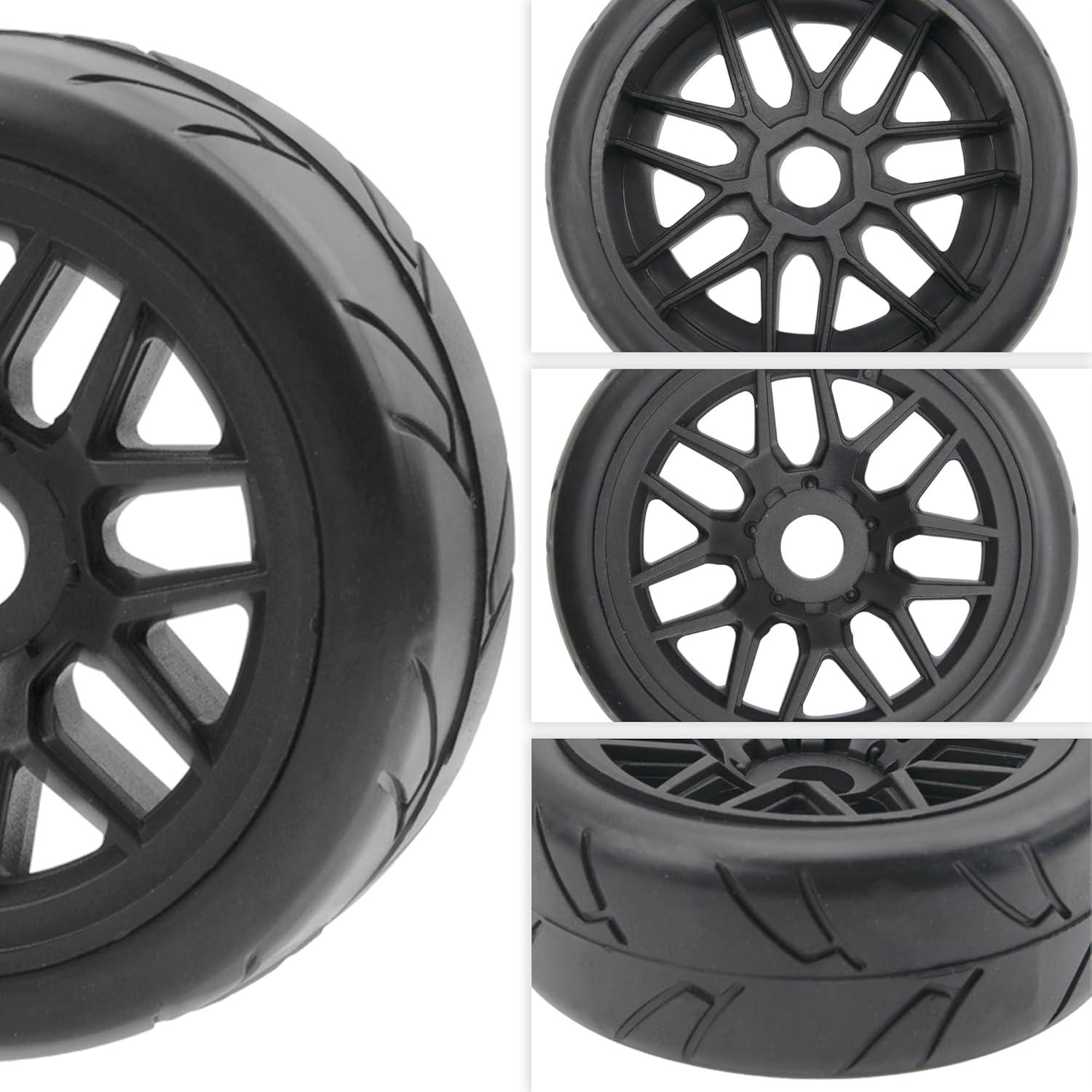 Paquete de 4 Neumáticos RC Vgoohobby 1/8 Buggy Todo Terreno