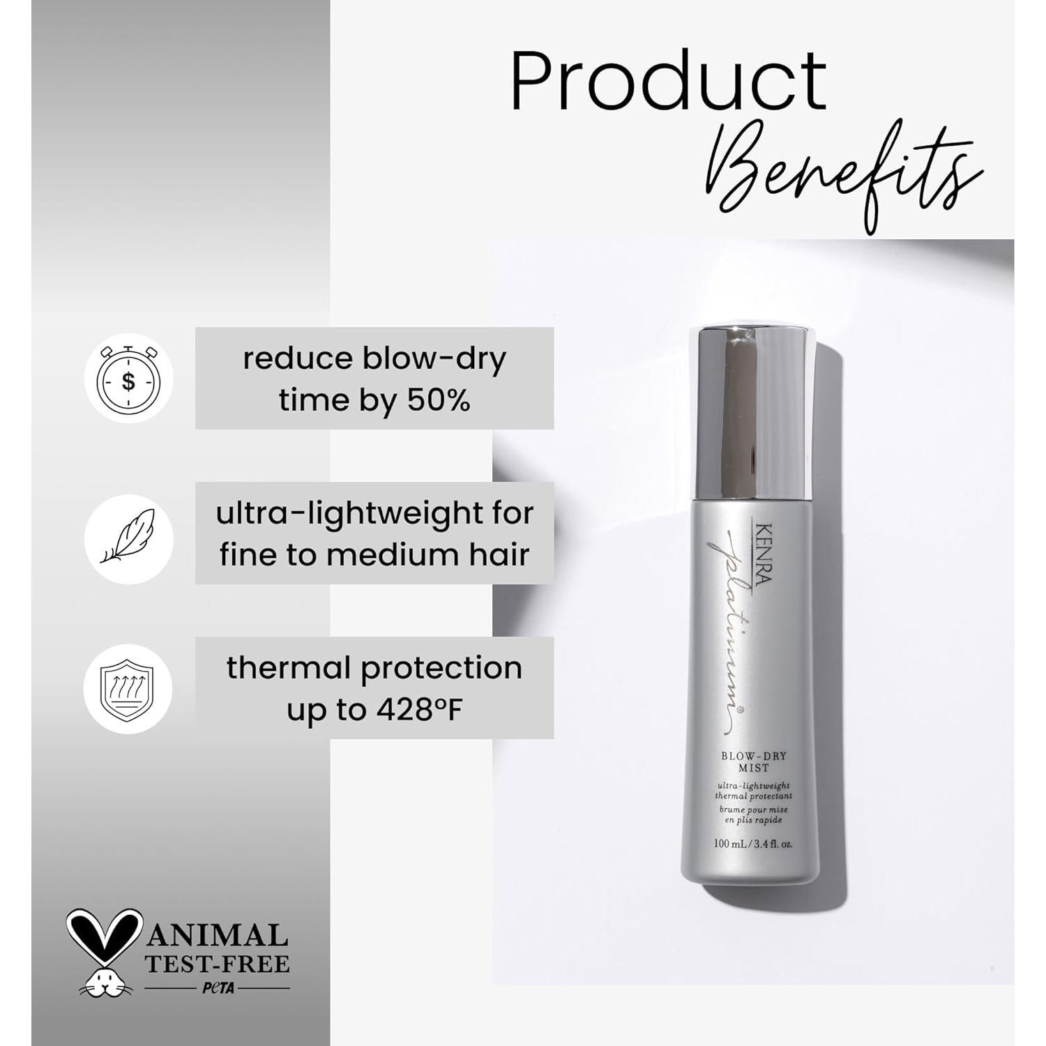 Kenra Platinum Mist 100 ml | Protector Térmico Ultra Ligero