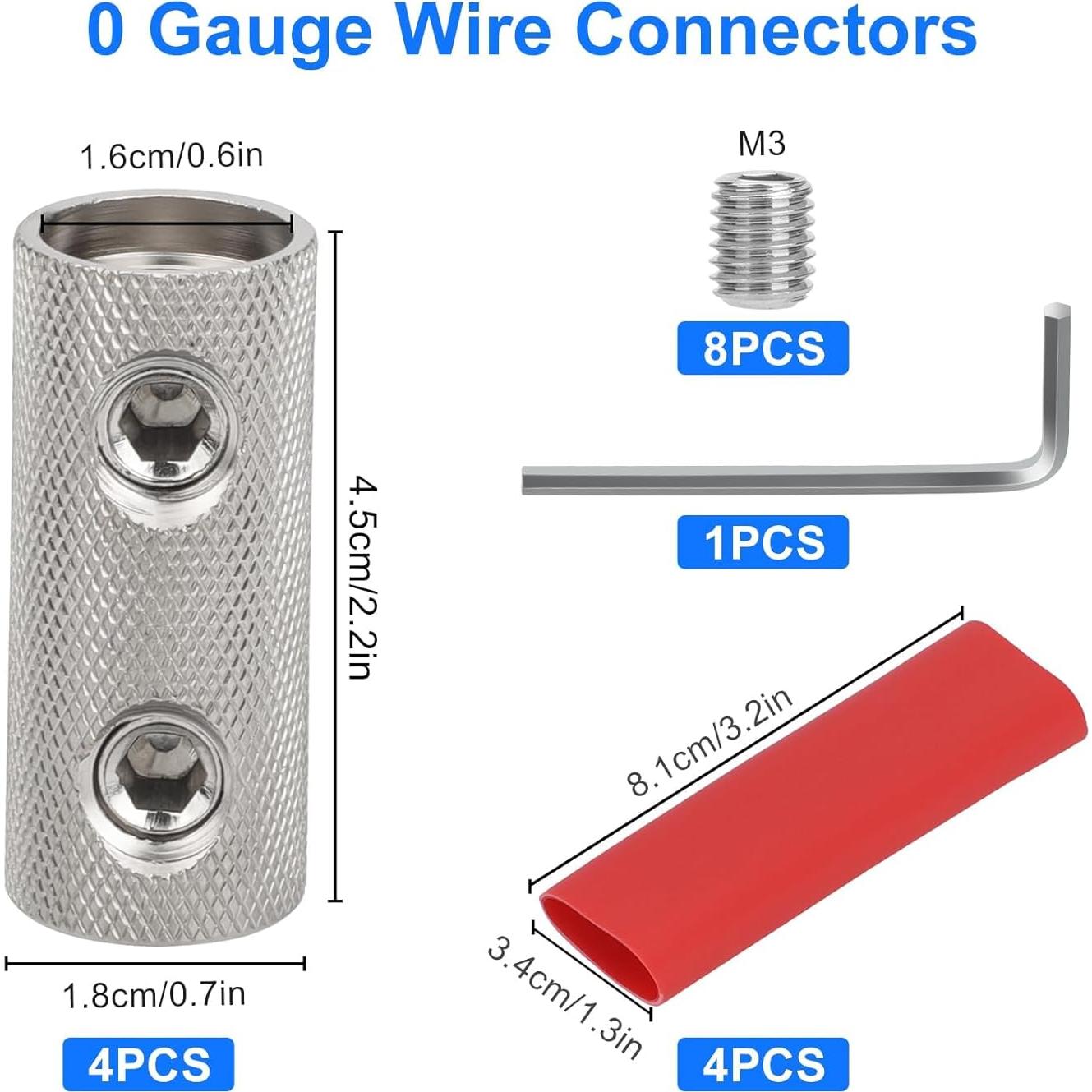 Conectores de Empalme de Cable 0 Gauge Linkstyle - 4 Piezas