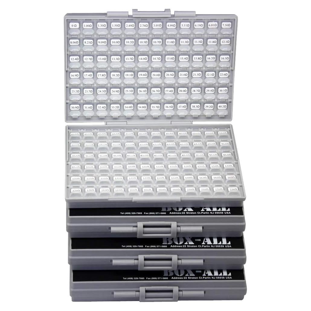 Kit de Resistores SMD AideTek 1206 RoHS 491 Valores 100pcs