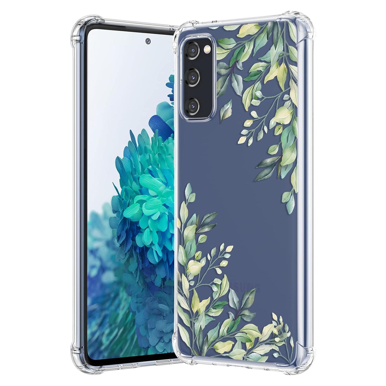 Funda Transparente Floral RALEAVO para Samsung Galaxy S20 FE 5G