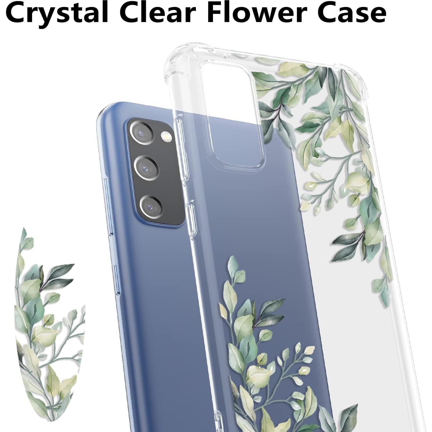 Funda Transparente Floral RALEAVO para Samsung Galaxy S20 FE 5G