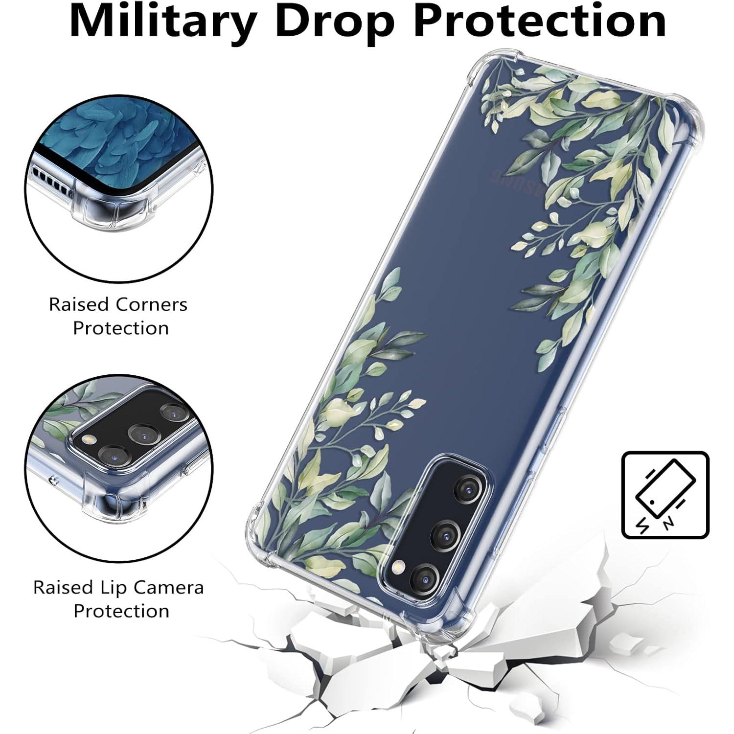 Funda Transparente Floral RALEAVO para Samsung Galaxy S20 FE 5G