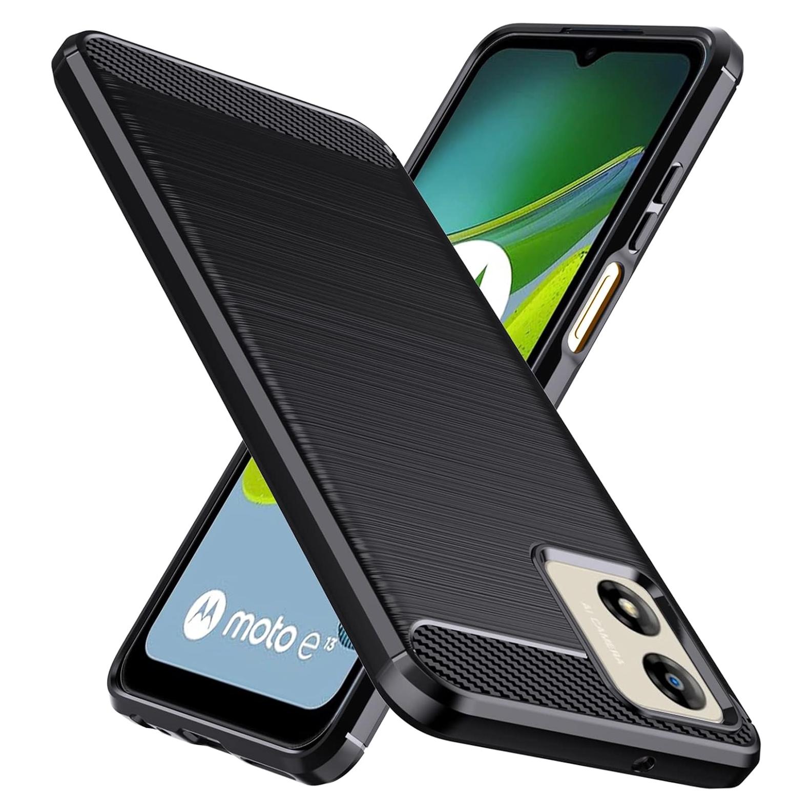 Funda TPU Antideslizante Natbok para Moto E13 - Negro