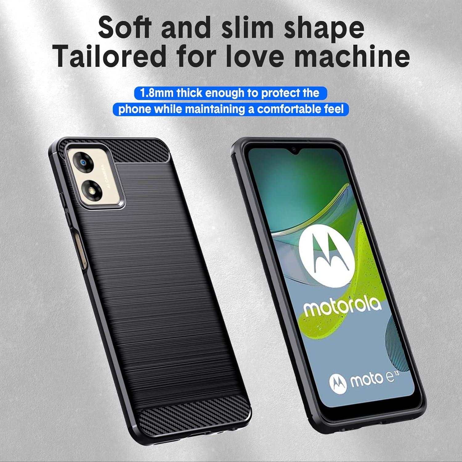 Funda TPU Antideslizante Natbok para Moto E13 - Negro