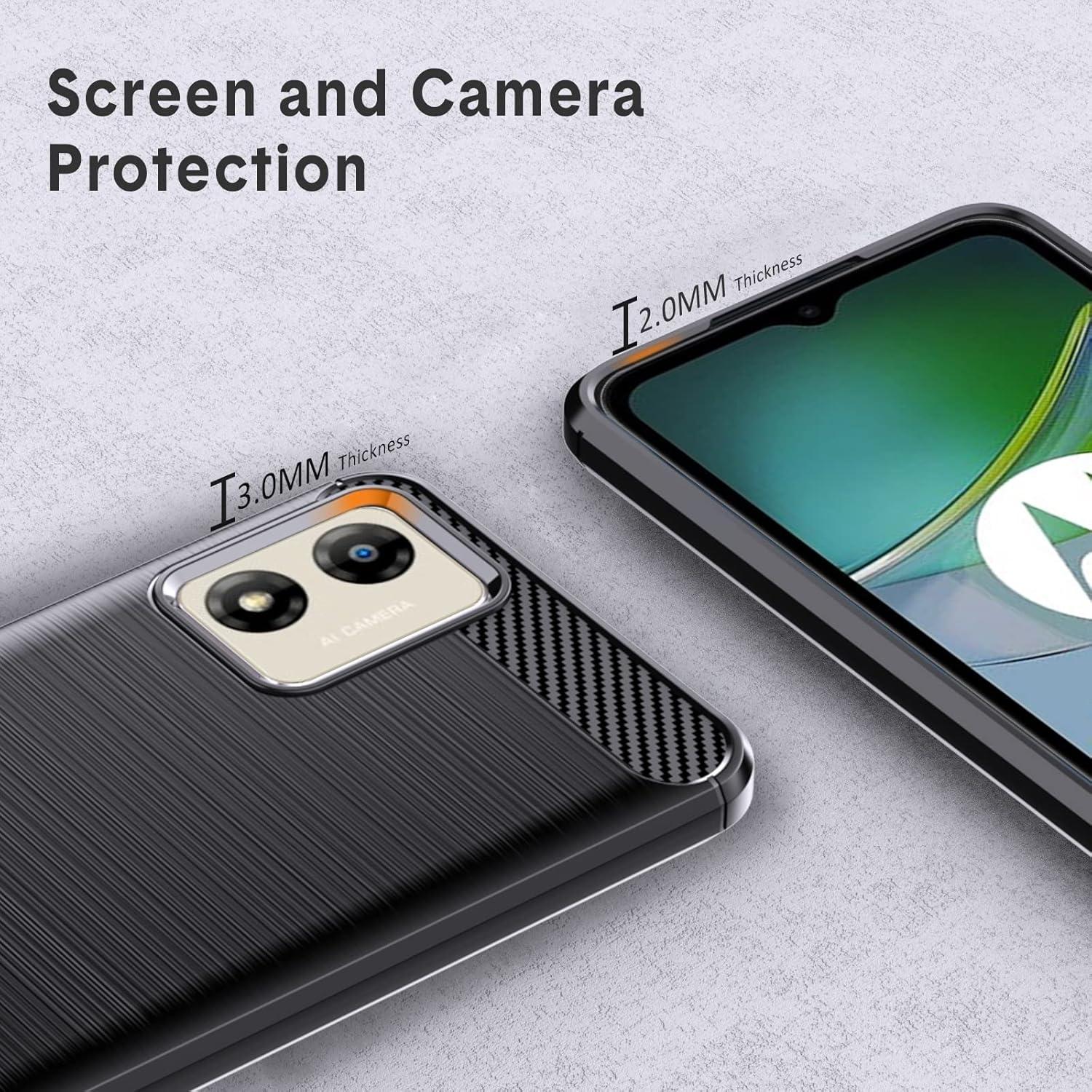 Funda TPU Antideslizante Natbok para Moto E13 - Negro