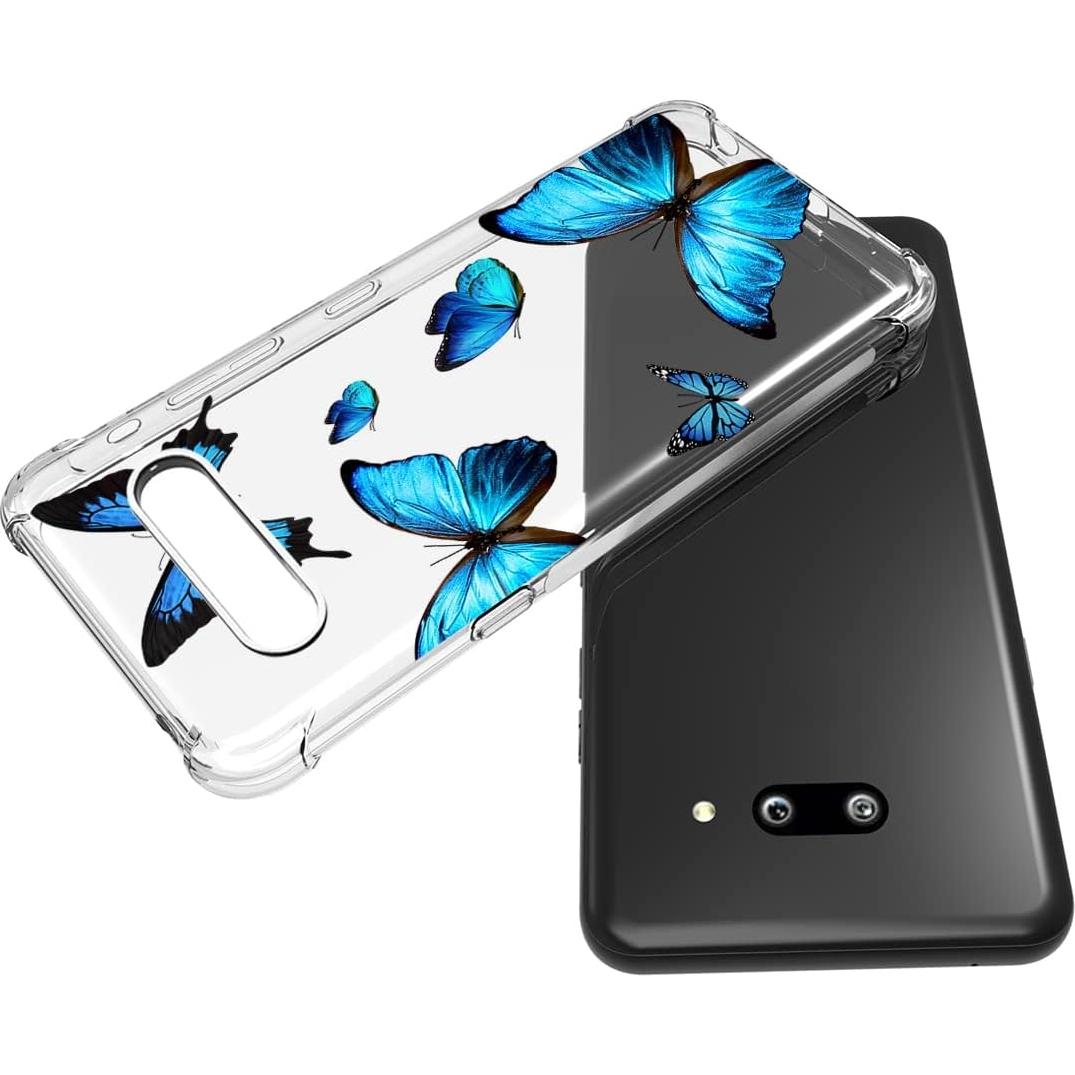 Funda TPU Transparente para LG V60 ThinQ 5G - Mariposa