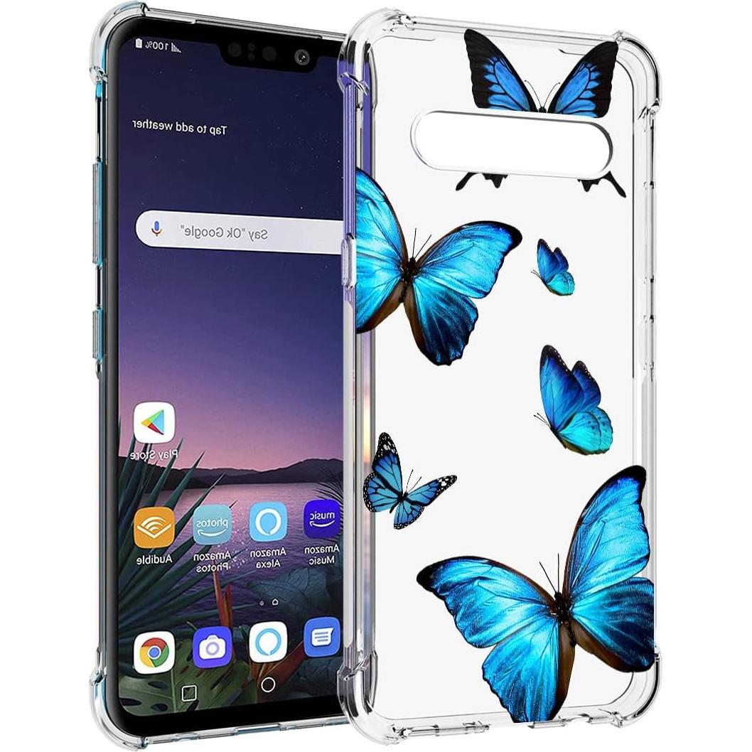 Funda TPU Transparente para LG V60 ThinQ 5G - Mariposa
