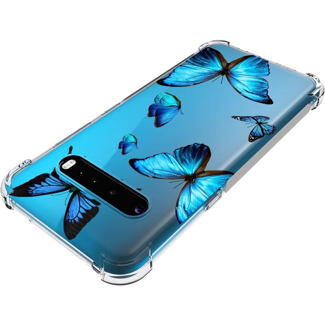 Funda TPU Transparente para LG V60 ThinQ 5G - Mariposa