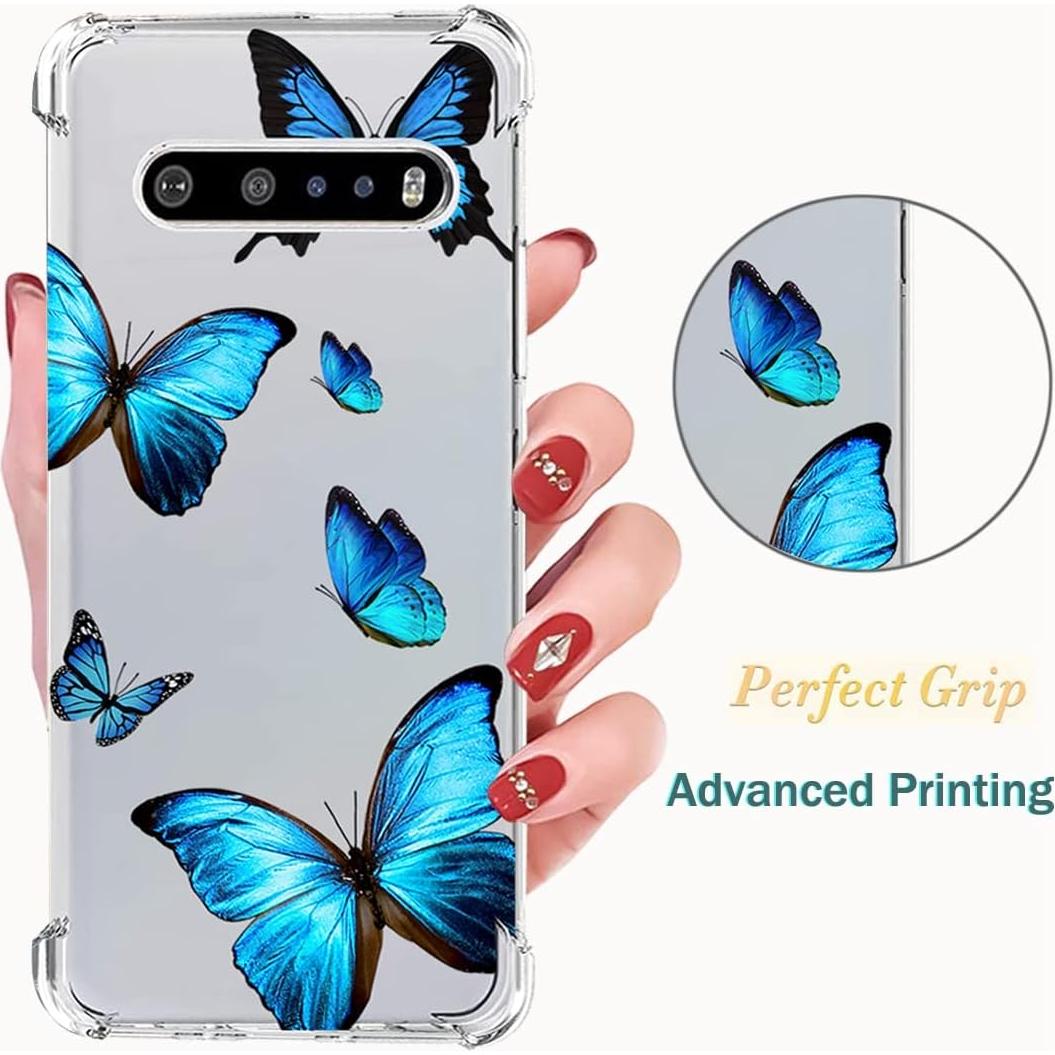 Funda TPU Transparente para LG V60 ThinQ 5G - Mariposa