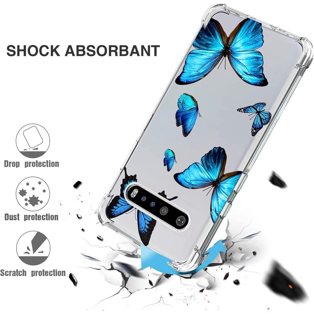 Funda TPU Transparente para LG V60 ThinQ 5G - Mariposa