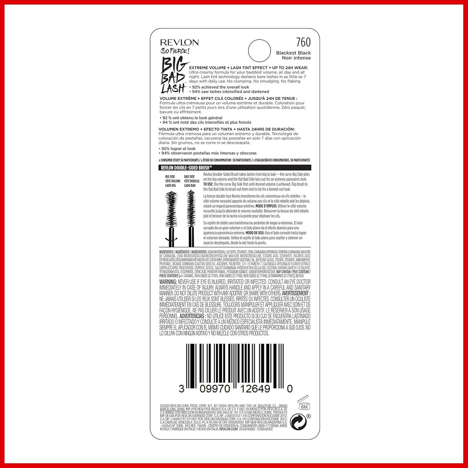 Máscara de Pestañas Revlon So Fierce Big Bad Lash 30g