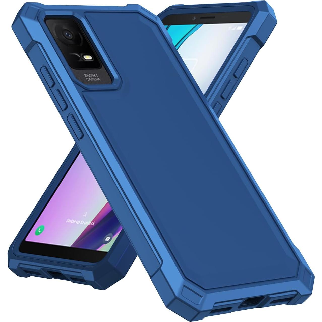 Funda protectora TCL ION X/V/40Z T607DL con vidrio templado azul