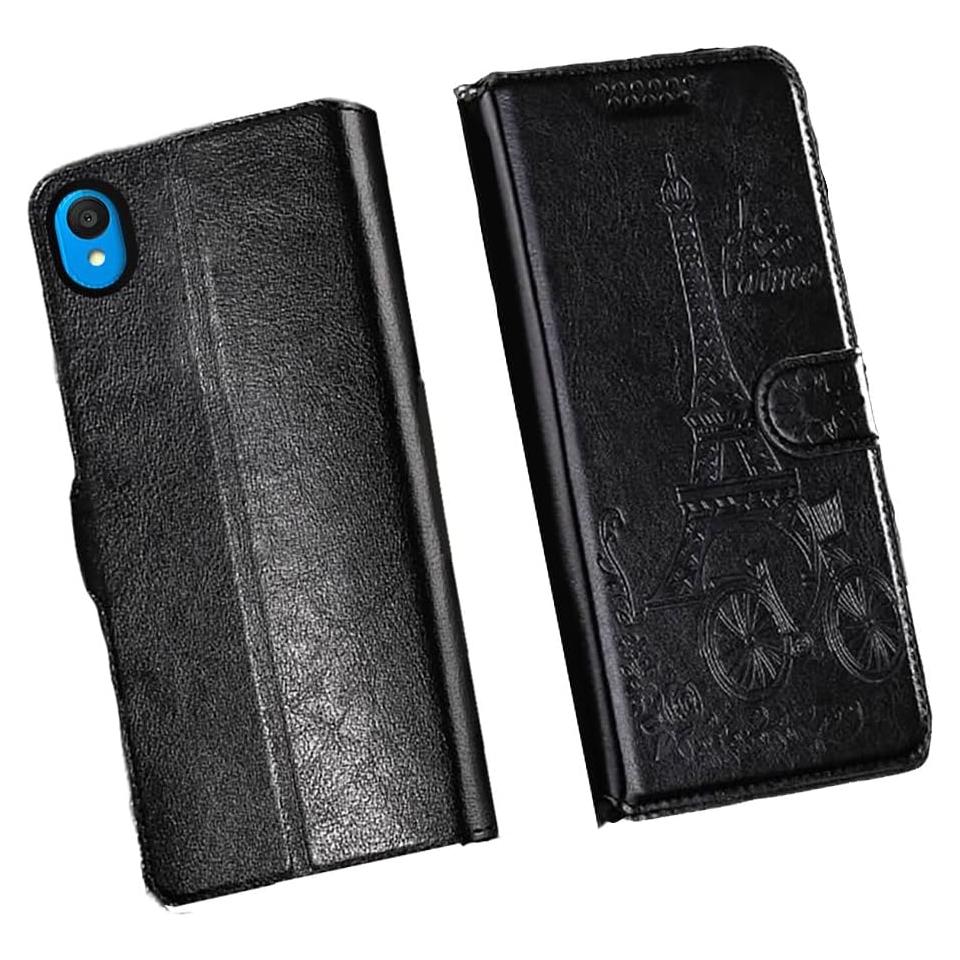 Funda Cartera Plegable Shitomua para Alcatel 1 - Negro Torre