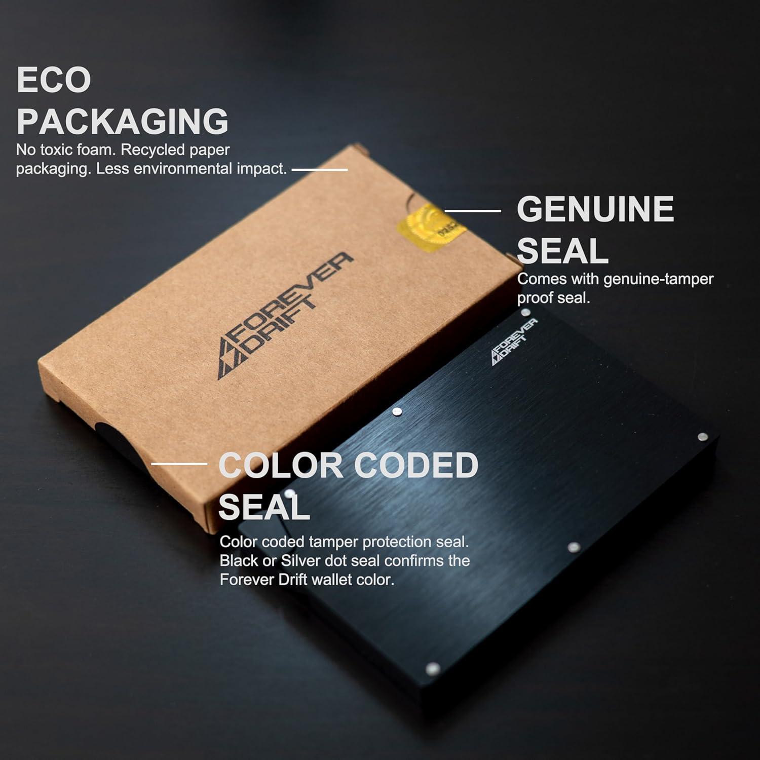 Tarjetero Plegable Slim Forever Drift con Bloqueo RFID Negro