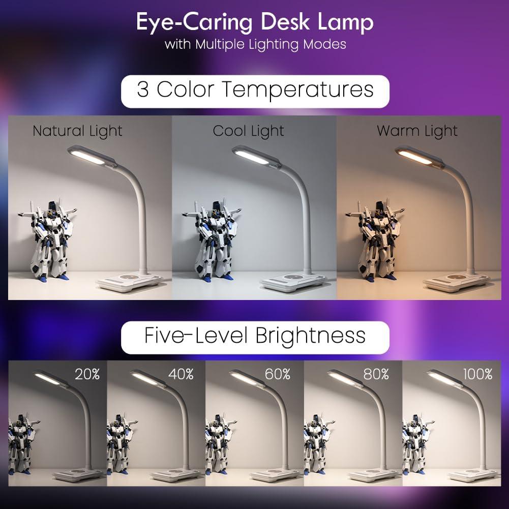 Lámpara de Escritorio RGB SMARTERIOR G3D con Carga Inalámbrica