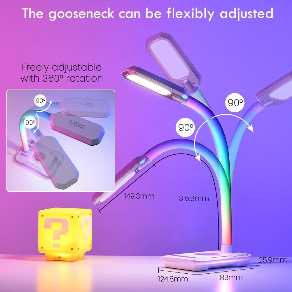 Lámpara de Escritorio RGB SMARTERIOR G3D con Carga Inalámbrica