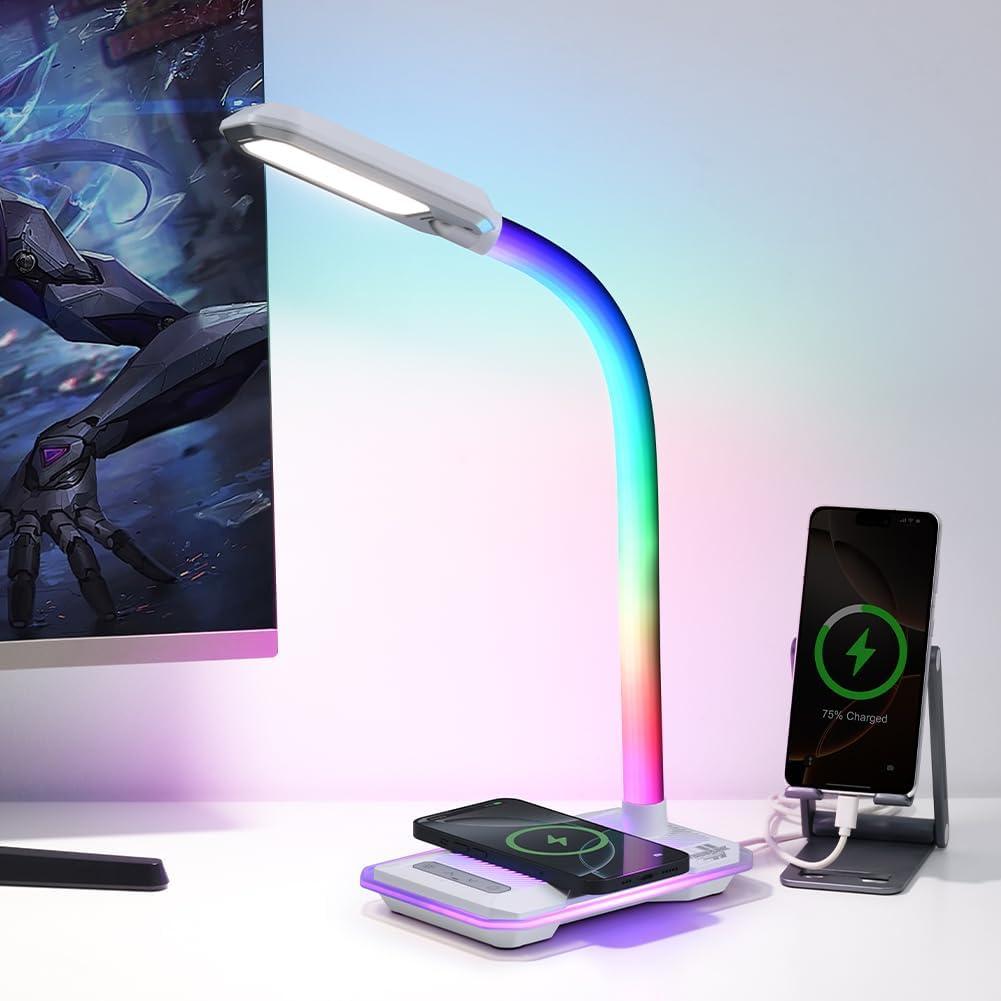 Lámpara de Escritorio RGB SMARTERIOR G3D con Carga Inalámbrica