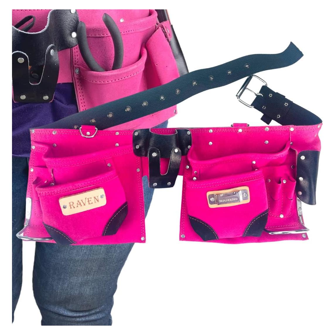 Bolsa de Herramientas RAVEN con Cinturón de Cuero 12 Bolsillos