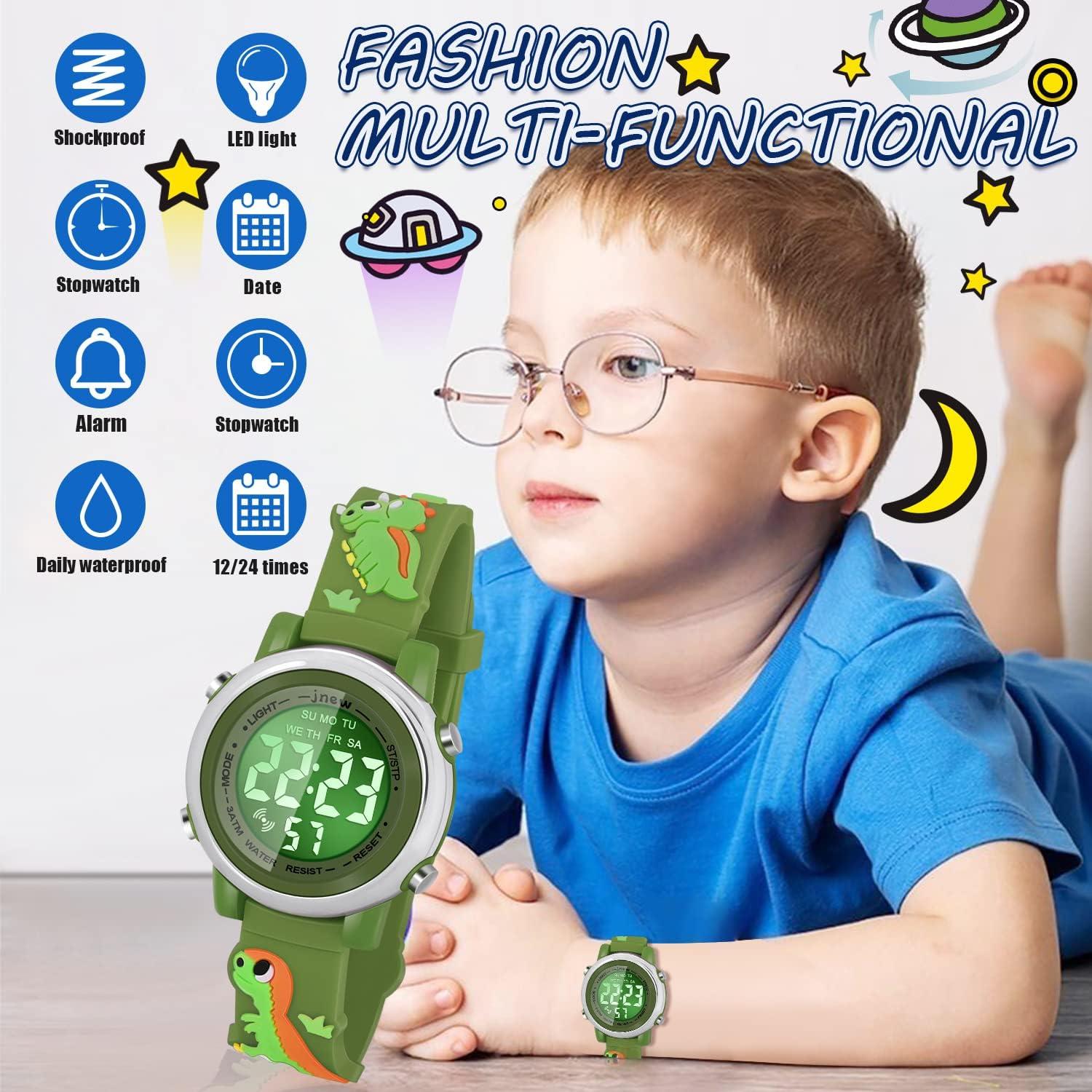 Reloj Digital Infantil Viposoon A382 Impermeable Verde Militar