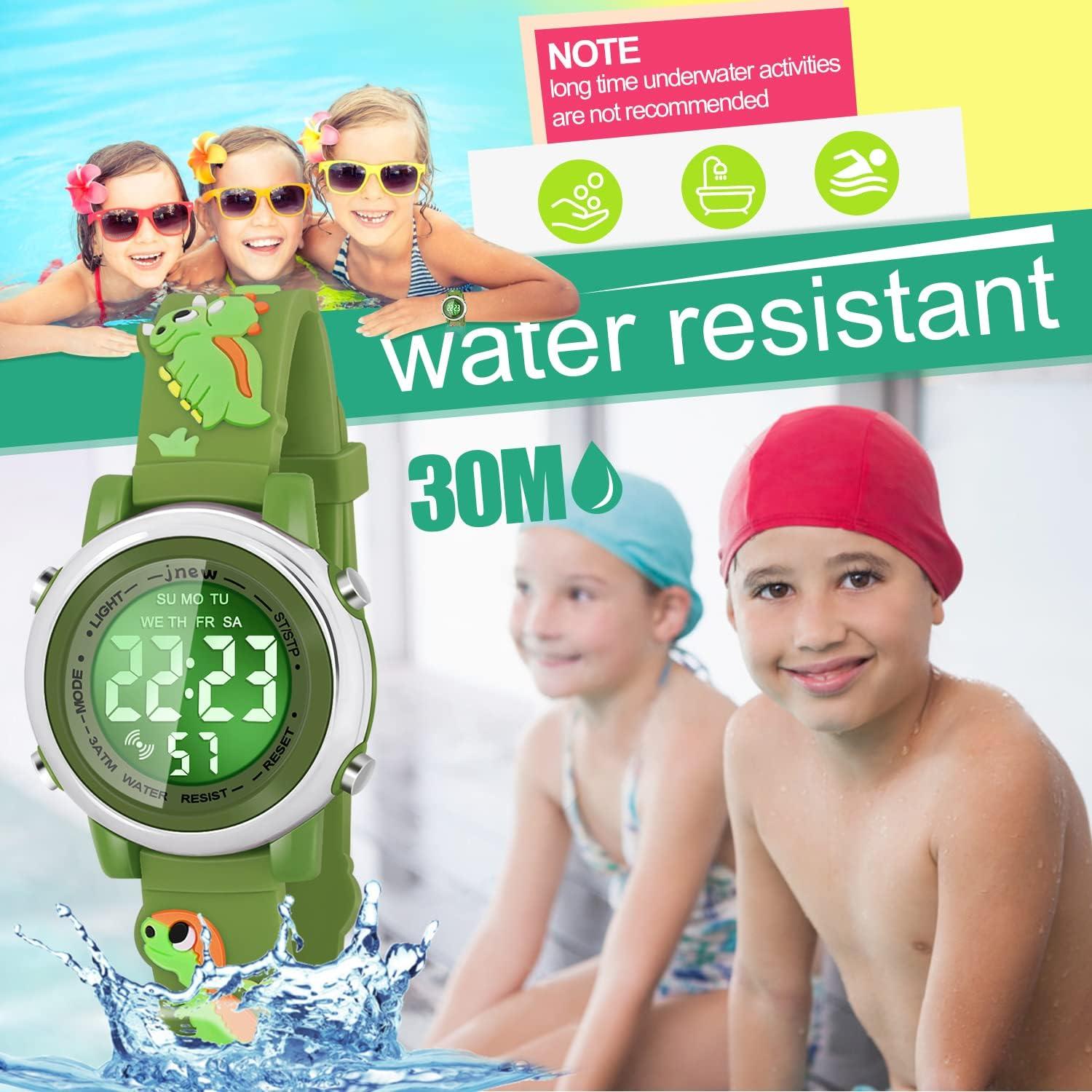 Reloj Digital Infantil Viposoon A382 Impermeable Verde Militar