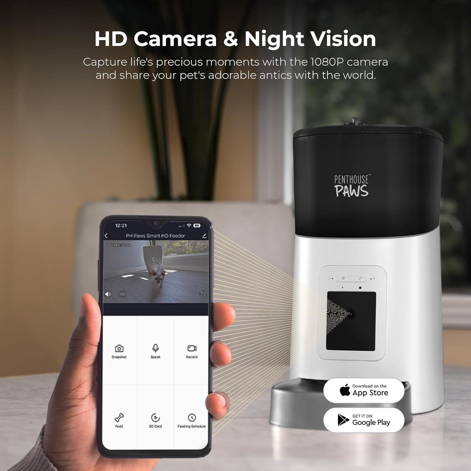 Comedero Inteligente PENTHOUSE PAWS 6L HD 1080p para Gatos