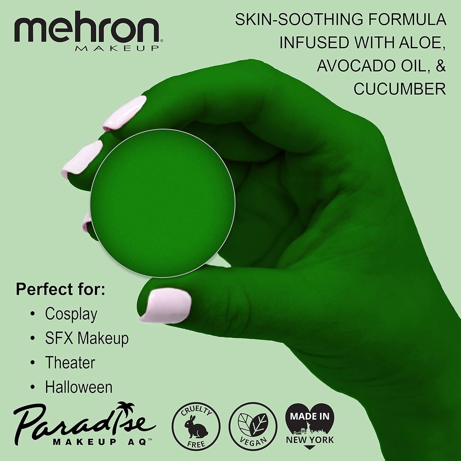 Pintura Facial y Corporal Mehron AQ Verde Amazonas 7 ml