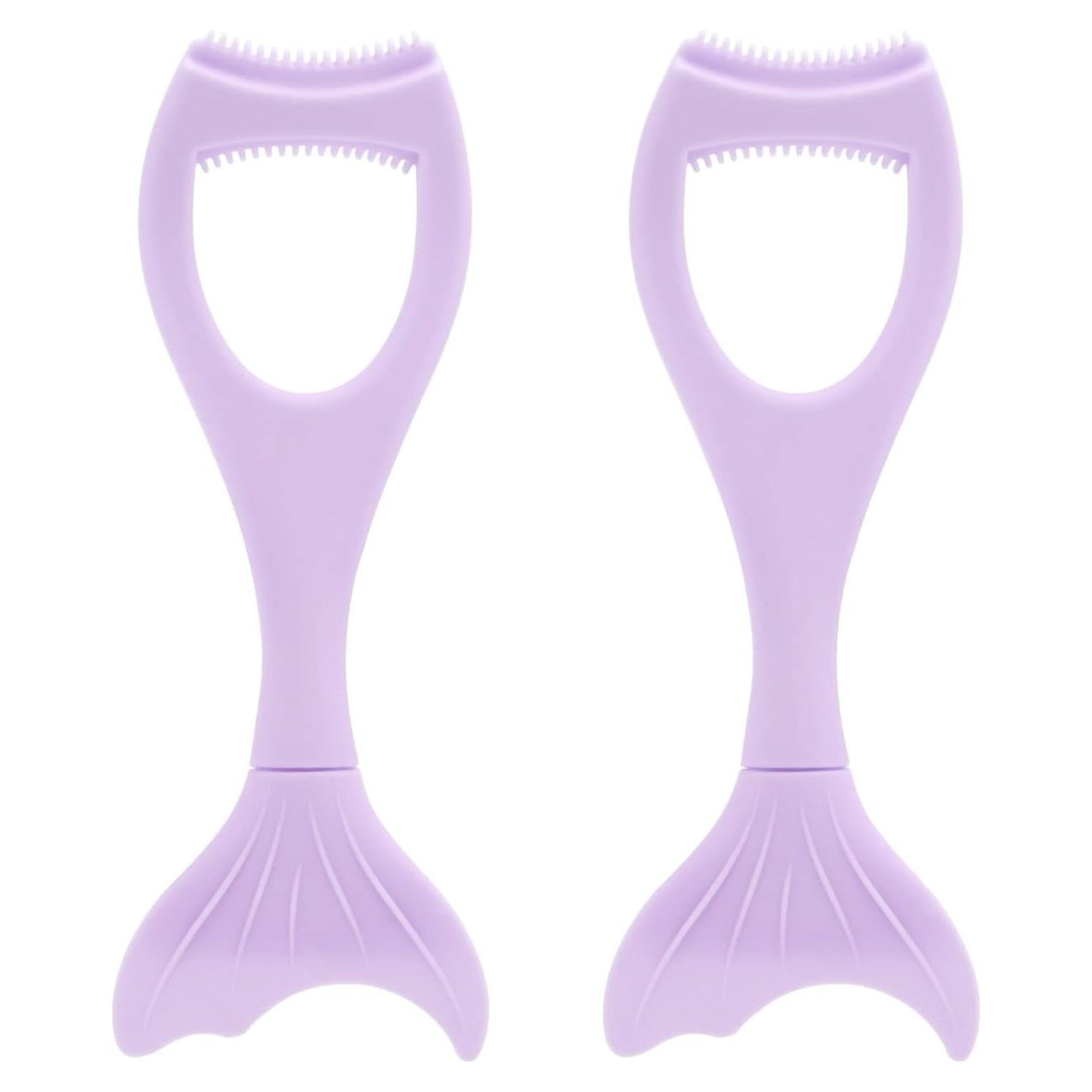 Tbestmax 2 en 1 Protector de Pestañas y Delineador Púrpura