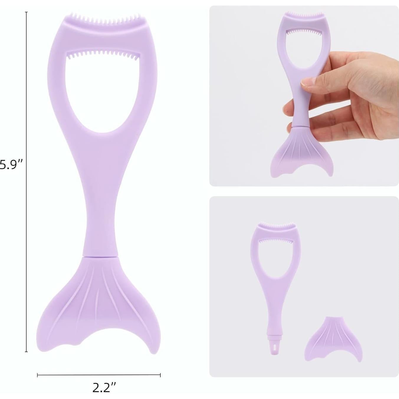 Tbestmax 2 en 1 Protector de Pestañas y Delineador Púrpura